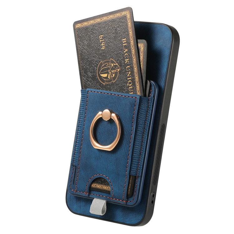 For Samsung Galaxy S21 Ultra 5G Retro Splitable Magnetic Card Bag Leather Phone Case(Blue) For Samsung Galaxy S21 Ultra 5G Retro Splitable Magnetic Card Bag Leather Phone Case(Blue)