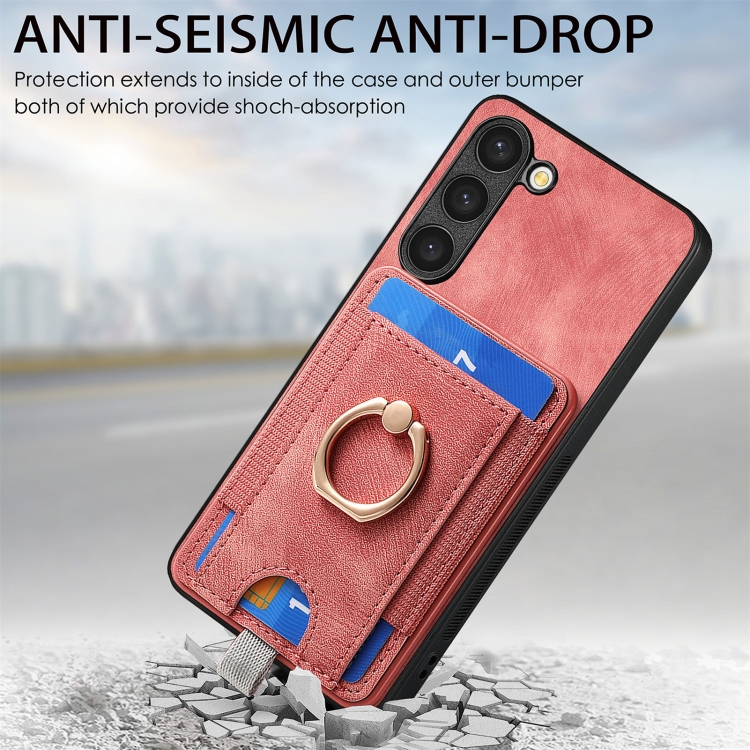 For Samsung Galaxy S23+ 5G Retro Splitable Magnetic Card Bag Leather Phone Case(Pink) For Samsung Galaxy S23+ 5G Retro Splitable Magnetic Card Bag Leather Phone Case(Pink)