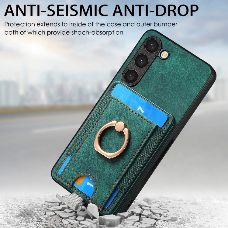 For Samsung Galaxy S24 Ultra 5G Retro Splitable Magnetic Card Bag Leather Phone Case(Green) For Samsung Galaxy S24 Ultra 5G Retro Splitable Magnetic Card Bag Leather Phone Case(Green)