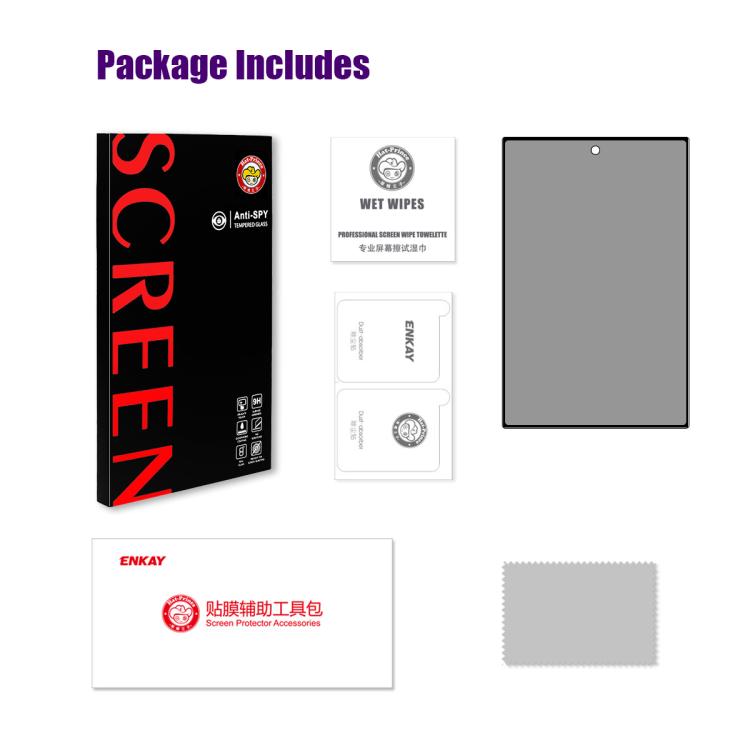 For Galaxy Z Fold8 5G Outer Screen ENKAY Hat-Prince 28 Degree Anti-peeping Privacy Silk Screen Tempered Glass Film
