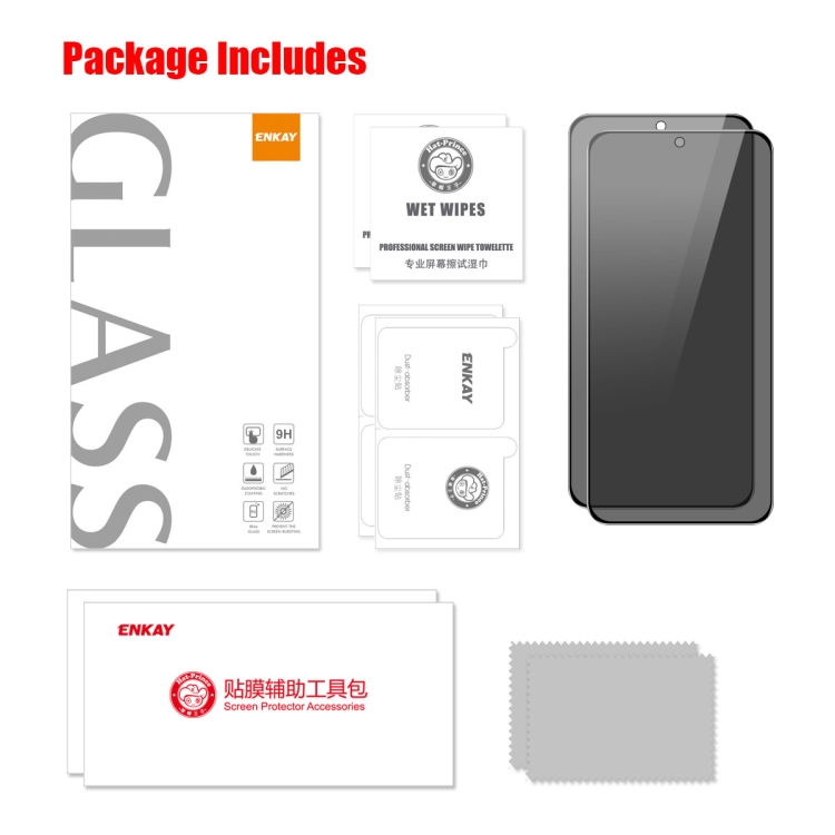 For Samsung Galaxy S23+ 5G 2pcs ENKAY Hat-Prince 28 Degree Anti-peeping Privacy Tempered Glass Film For Samsung Galaxy S23+ 5G 2pcs ENKAY Hat-Prince 28 Degree Anti-peeping Privacy Tempered Glass Film
