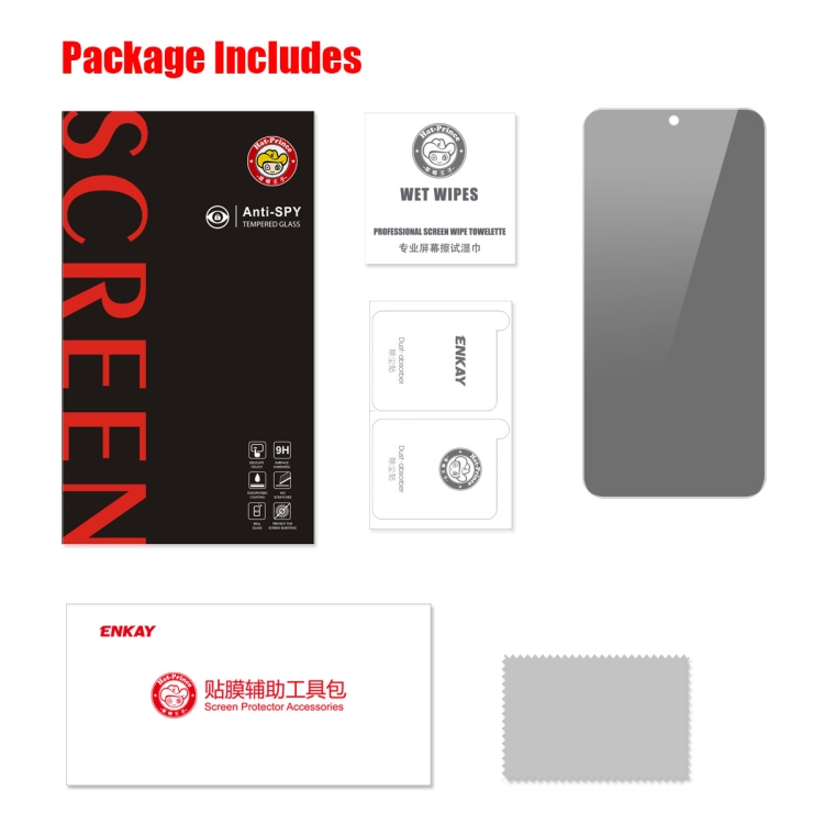 For Samsung Galaxy S23+ 5G ENKAY Hat-Prince 28 Degree Anti-peeping Privacy Tempered Glass Film