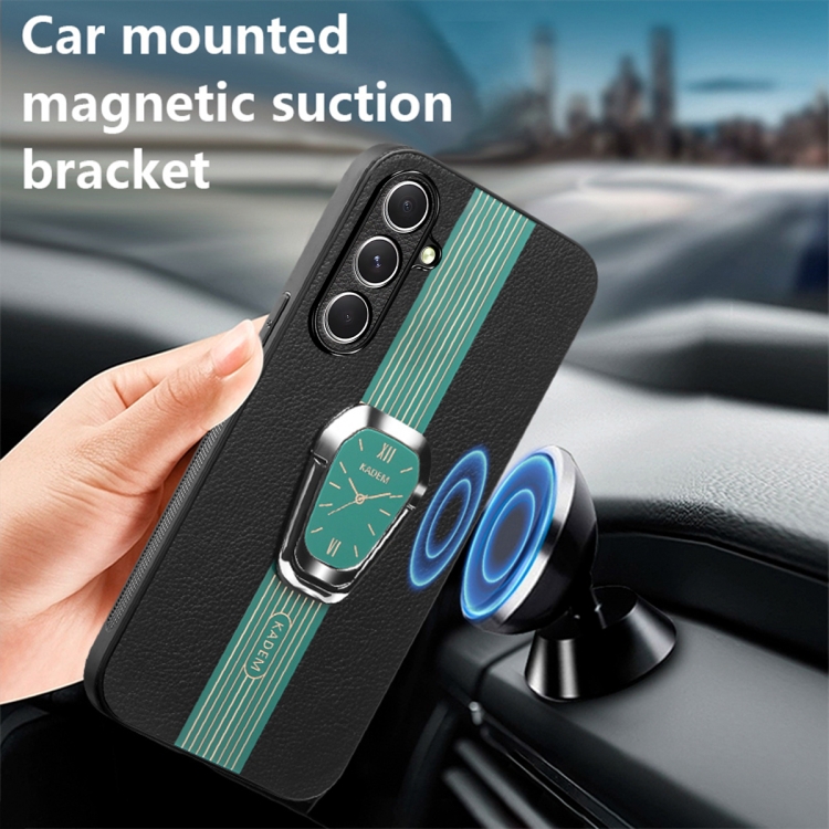 For Samsung Galaxy S24 Ultra 5G Magnetic Litchi Leather Back Phone Case with Holder(Green) For Samsung Galaxy S24 Ultra 5G Magnetic Litchi Leather Back Phone Case with Holder(Green)
