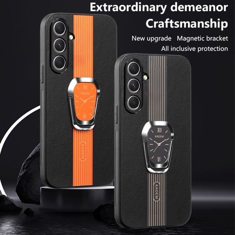 For Samsung Galaxy S24 Ultra 5G Magnetic Litchi Leather Back Phone Case with Holder(Green) For Samsung Galaxy S24 Ultra 5G Magnetic Litchi Leather Back Phone Case with Holder(Green)