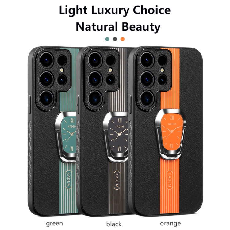 For Samsung Galaxy S23 Ultra 5G Magnetic Litchi Leather Back Phone Case with Holder(Green) For Samsung Galaxy S23 Ultra 5G Magnetic Litchi Leather Back Phone Case with Holder(Green)