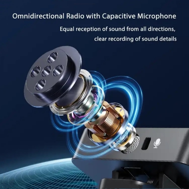 SX39 para iPhone Lavalier Micrófono inalámbrico de reducción de ruido con transmisor dual + receptor - 6