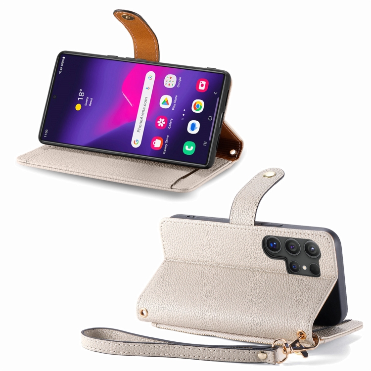 For Samsung Galaxy S24 Ultra 5G Love Zipper Lanyard Leather Phone Case(Gray) For Samsung Galaxy S24 Ultra 5G Love Zipper Lanyard Leather Phone Case(Gray)