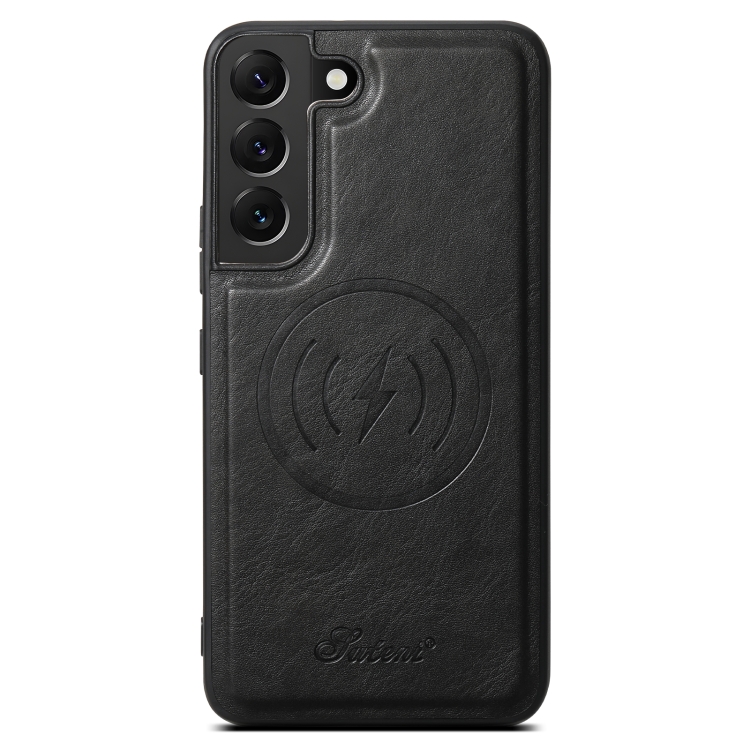 For Samsung Galaxy S22 5G Suteni H15 Oil Eax Leather Detachable Wallet Back Phone Case(Black) For Samsung Galaxy S22 5G Suteni H15 Oil Eax Leather Detachable Wallet Back Phone Case(Black)