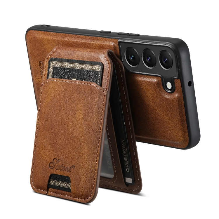 For Samsung Galaxy S22 5G Suteni H15 Oil Eax Leather Detachable Wallet Back Phone Case(Black) For Samsung Galaxy S22 5G Suteni H15 Oil Eax Leather Detachable Wallet Back Phone Case(Black)