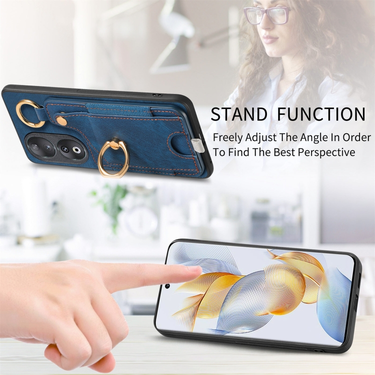 Custodia Personalizzata Per Honor 200 Con Foto E Testo - Cover Portafoglio In Pelle PU Con Slot Carte, Antiurto E Protettiva (Nera)