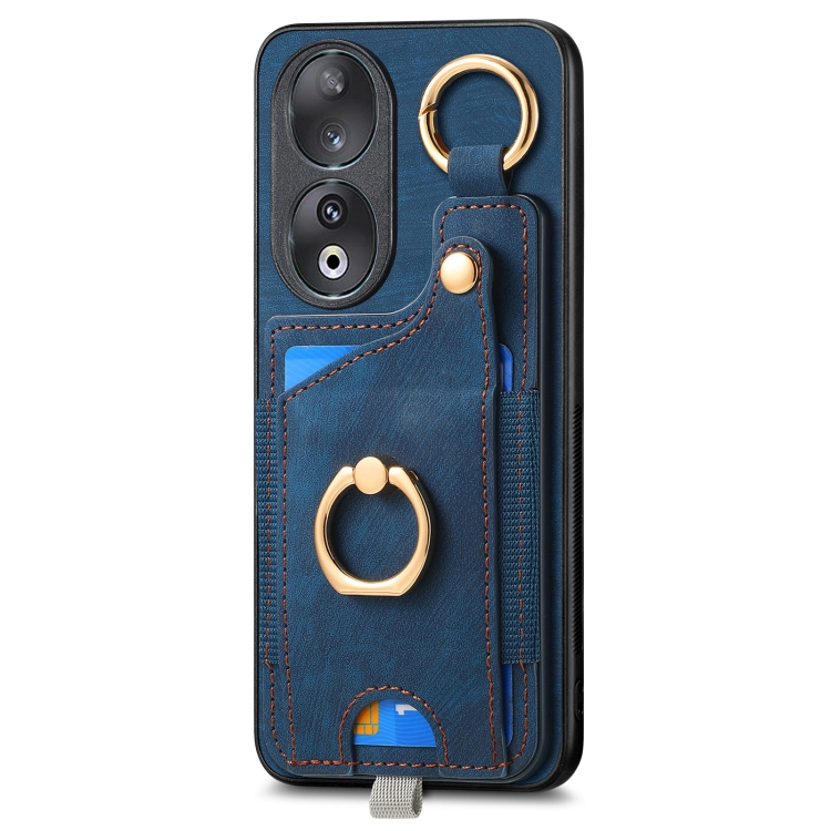 MAMA MOUTH Cover Per Honor X7b/Honor 90 Smart 5G, Custodia Flip Pelle Portafoglio, Magnetica Libro Slim Silicone TPU Bumper Cover Per Honor X7b, Wallet con Slot Schede Supporto Antiurto Case Blu Nero