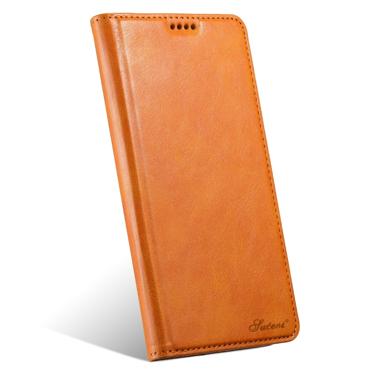 For iPhone 16 Pro Suteni J02 Oil Wax Wallet Leather Phone Case(Khaki) For iPhone 16 Pro Suteni J02 Oil Wax Wallet Leather Phone Case(Khaki)