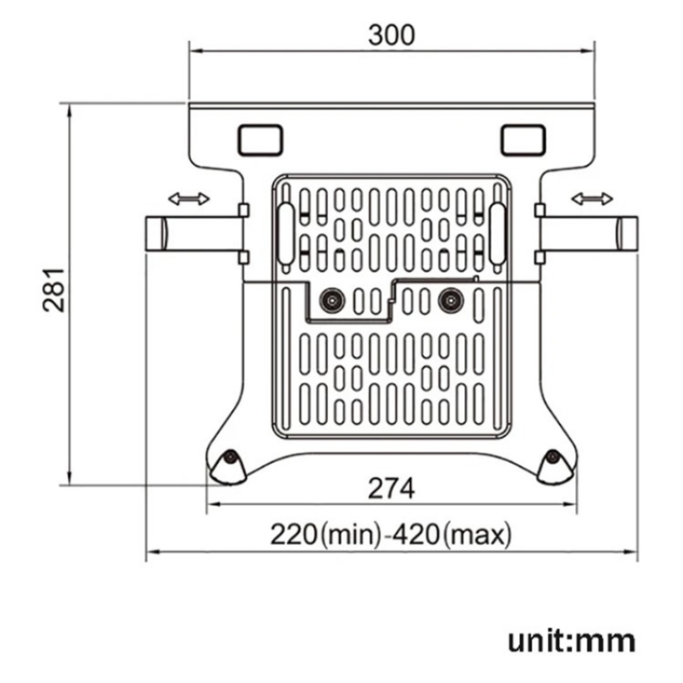 Bandeja Para Portátil De 10-17 Pulgadas, Compatible Con Vesa De