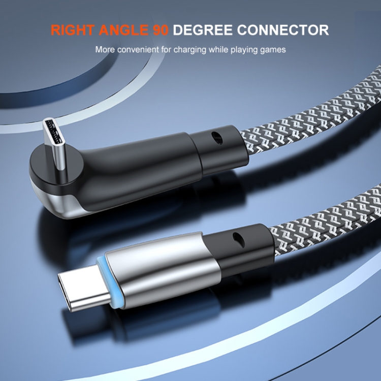 ENKAY PD30W Elbow Type-C to 8 Pin Fast Charging Data Braid Cable with Indicator Light, Length:0.5m ENKAY PD30W Elbow Type-C to 8 Pin Fast Charging Data Braid Cable with Indicator Light, Length:0.5m
