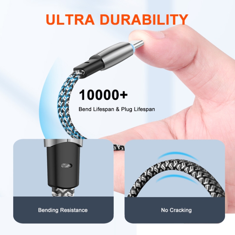 ENKAY PD30W Elbow Type-C to 8 Pin Fast Charging Data Braid Cable with Indicator Light, Length:0.5m ENKAY PD30W Elbow Type-C to 8 Pin Fast Charging Data Braid Cable with Indicator Light, Length:0.5m