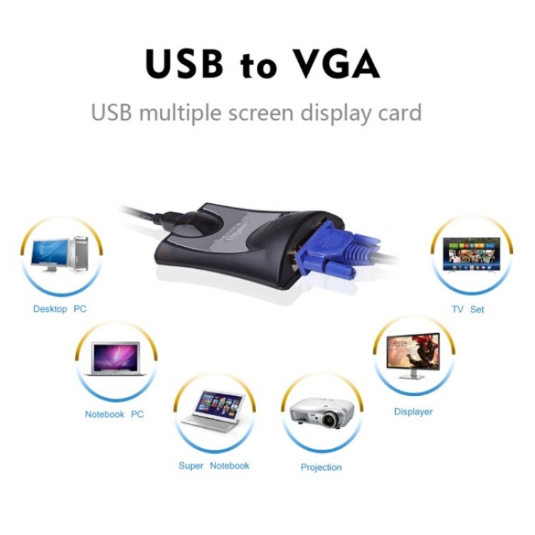 WAVLINK UG17V2 Tarjeta gráfica de pantalla expandida Adaptador USB a VGA Convertidor 1080P Multipantalla - 2