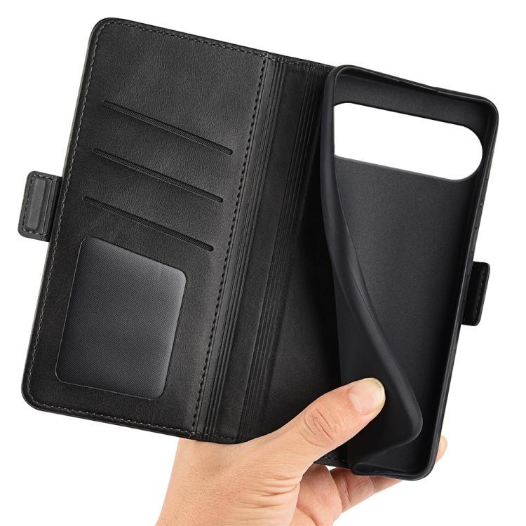 For Google Pixel 10 Pro XL Dual-side Magnetic Buckle Horizontal Flip Leather Phone Case(Black)