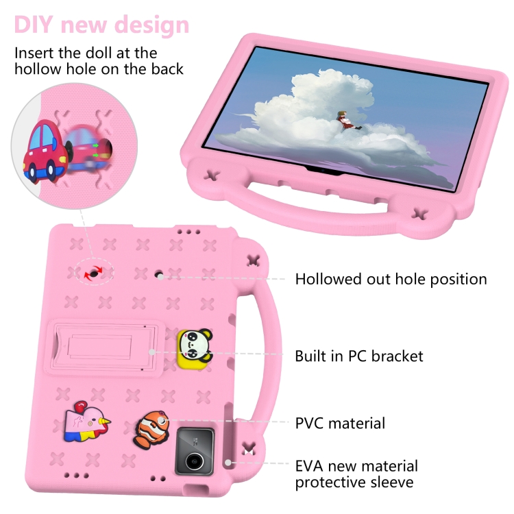 For DOOGEE T30 Pro 11 2023 Handle Kickstand Children EVA Shockproof Tablet  Case(Pink)