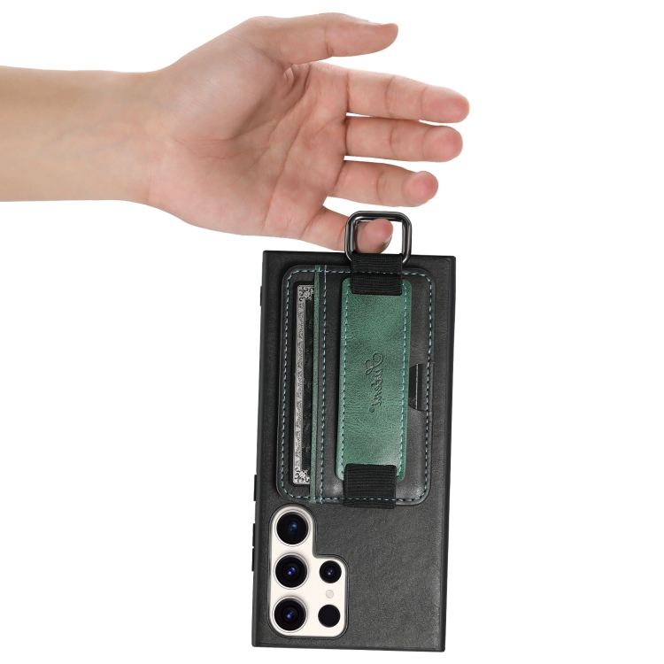 For Samsung Galaxy S24 Ultra 5G Suteni H13 Card Wallet Wrist Strap Holder PU Phone Case(Black) For Samsung Galaxy S24 Ultra 5G Suteni H13 Card Wallet Wrist Strap Holder PU Phone Case(Black)