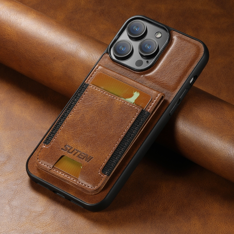 For iPhone 11 Pro Max Suteni H03 Oil Wax Leather Wallet Stand Back Phone Case(Brown) For iPhone 11 Pro Max Suteni H03 Oil Wax Leather Wallet Stand Back Phone Case(Brown)