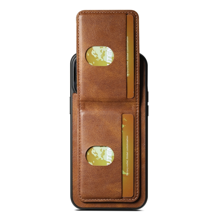 For iPhone 11 Pro Max Suteni H03 Oil Wax Leather Wallet Stand Back Phone Case(Brown) For iPhone 11 Pro Max Suteni H03 Oil Wax Leather Wallet Stand Back Phone Case(Brown)