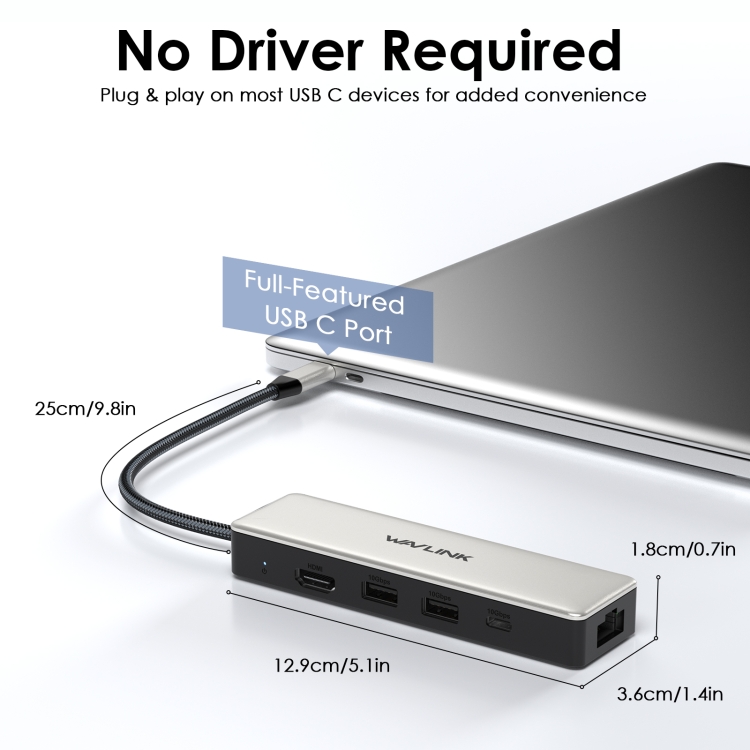 WAVLINK WL-UHP3414, Мощность 100 Вт, 10 Гбит/С, 4K, HDMI, Док.