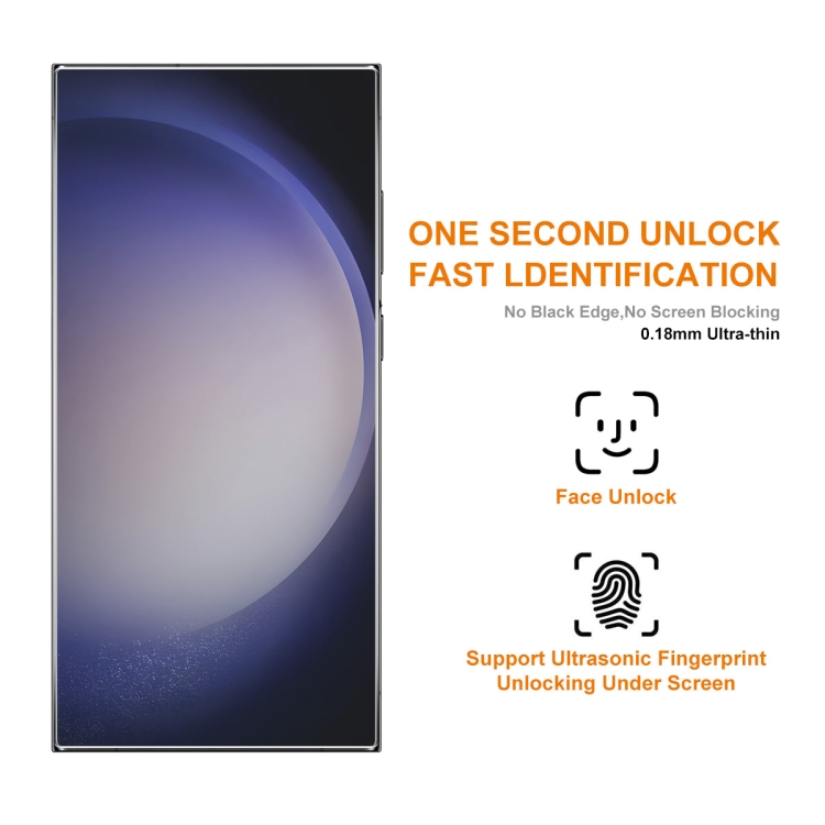 For Samsung Galaxy S24 Ultra 5G 2pcs ENKAY 0.18mm High Aluminum-silicon Tempered Glass Film, Support Ultrasonic Fingerprint Unclock