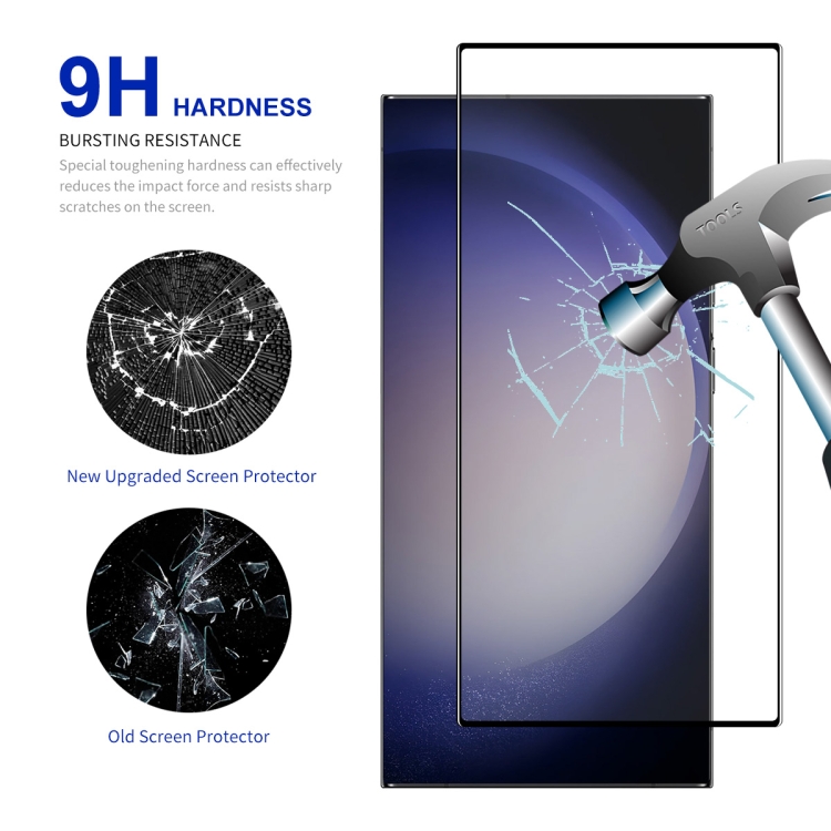 For Samsung Galaxy S24 Ultra 5G 2pcs ENKAY Hat-Prince 0.18mm High Aluminum-silicon Tempered Glass Film, Support Ultrasonic Fingerprint Unclock