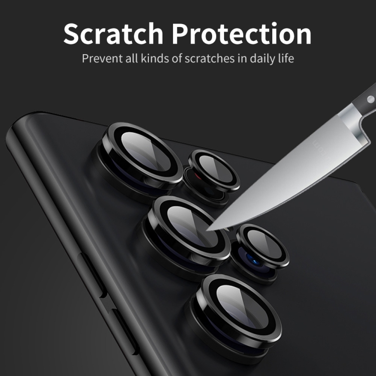 Hat Prince Protecteur d'objectif aluminium verre trempé Samsung Galaxy S24  Ultra, noir
