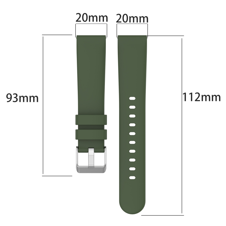 Pour Garmin Forerunner 158 20 mm Bracelet de montre en silicone de couleur  unie lisse (orange)