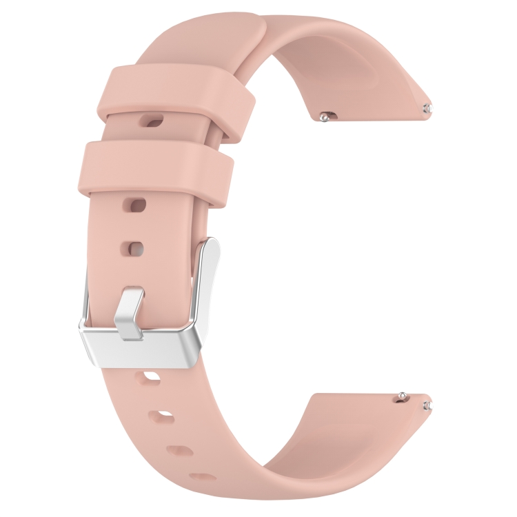 Per Amazfit GTS 2 Mini cinturino in silicone liscio tinta unita da 20 mm  (rosa)