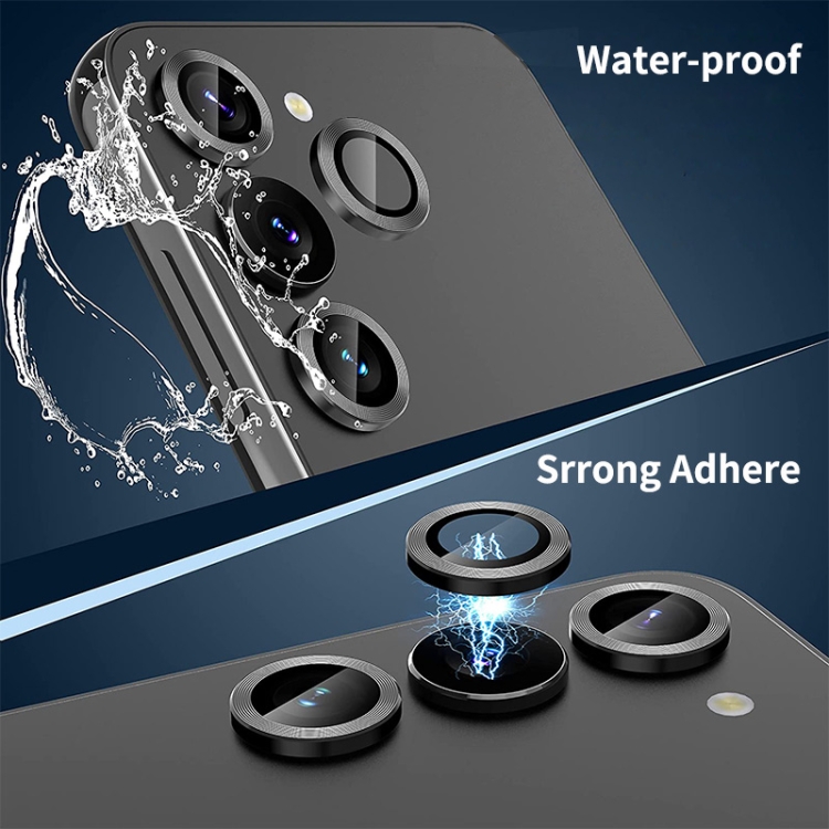 Pour Samsung Galaxy A15 4G / 5G ENKAY Hat-Prince 9H Objectif de caméra  arrière Film de verre trempé en alliage d'aluminium (bleu clair)