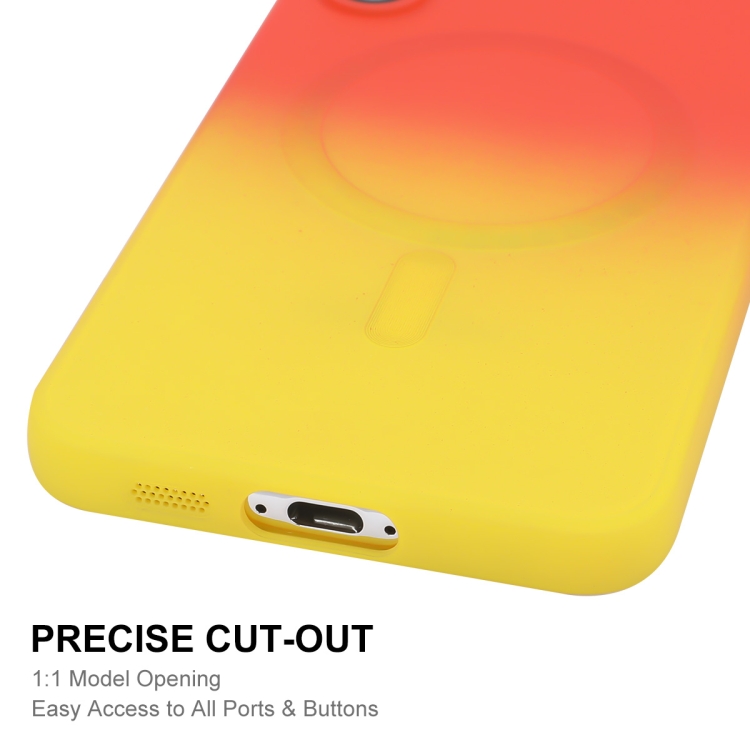 For Samsung Galaxy S23+ 5G ENKAY Hat-Prince MagSafe Rainbow Gradient Silicone Phone Case with Lens Film(Pink Rose) For Samsung Galaxy S23+ 5G ENKAY Hat-Prince MagSafe Rainbow Gradient Silicone Phone Case with Lens Film(Pink Rose)