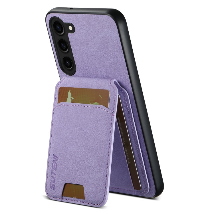 For Samsung Galaxy S23+ 5G Suteni H02 Litchi Leather Card Wallet Stand Back Phone Case(Purple) For Samsung Galaxy S23+ 5G Suteni H02 Litchi Leather Card Wallet Stand Back Phone Case(Purple)