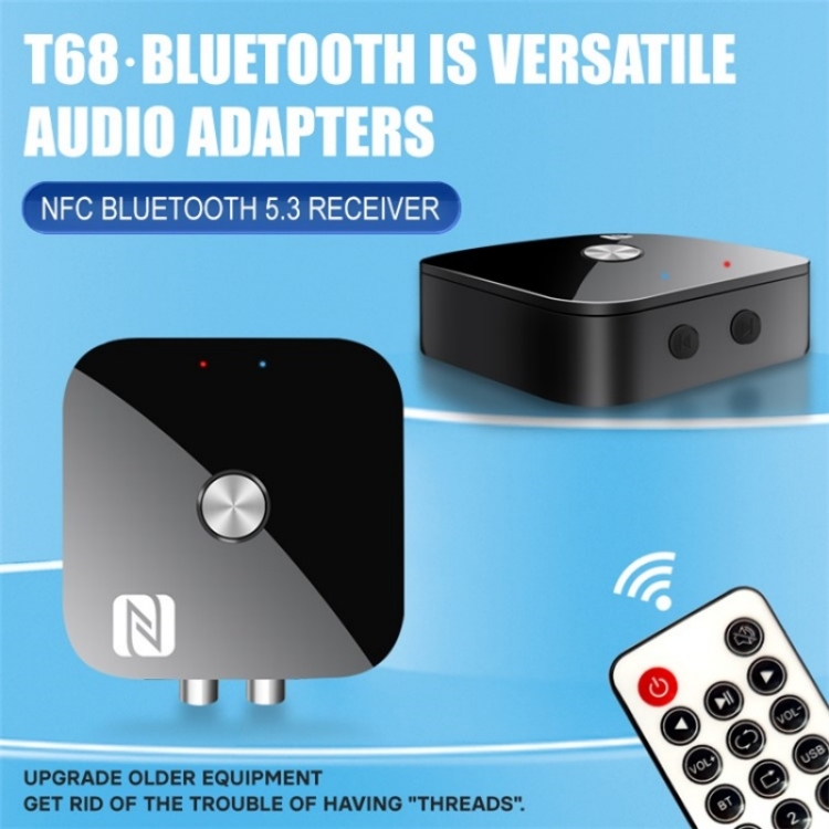 T68 3.5mm / RCA Vintage Audio Amplifier Wireless Bluetooth NFC Audio Adapter T68 3.5mm / RCA Vintage Audio Amplifier Wireless Bluetooth NFC Audio Adapter