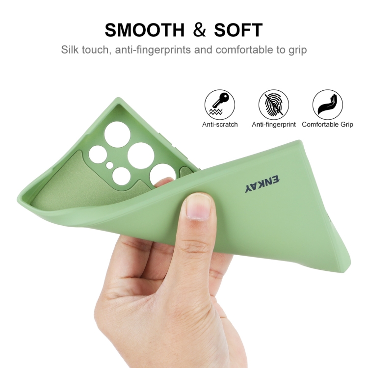 For Samsung Galaxy S24 Ultra 5G ENKAY Liquid Silicone Soft Shockproof Phone Case(Dark Green) For Samsung Galaxy S24 Ultra 5G ENKAY Liquid Silicone Soft Shockproof Phone Case(Dark Green)