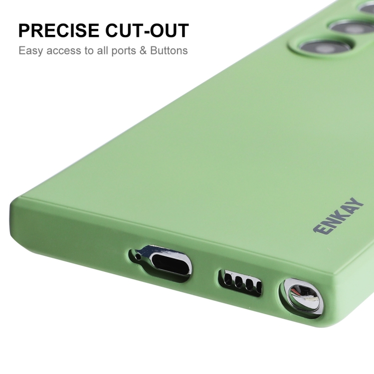 For Samsung Galaxy S24 Ultra 5G ENKAY Liquid Silicone Soft Shockproof Phone Case(Dark Green) For Samsung Galaxy S24 Ultra 5G ENKAY Liquid Silicone Soft Shockproof Phone Case(Dark Green)