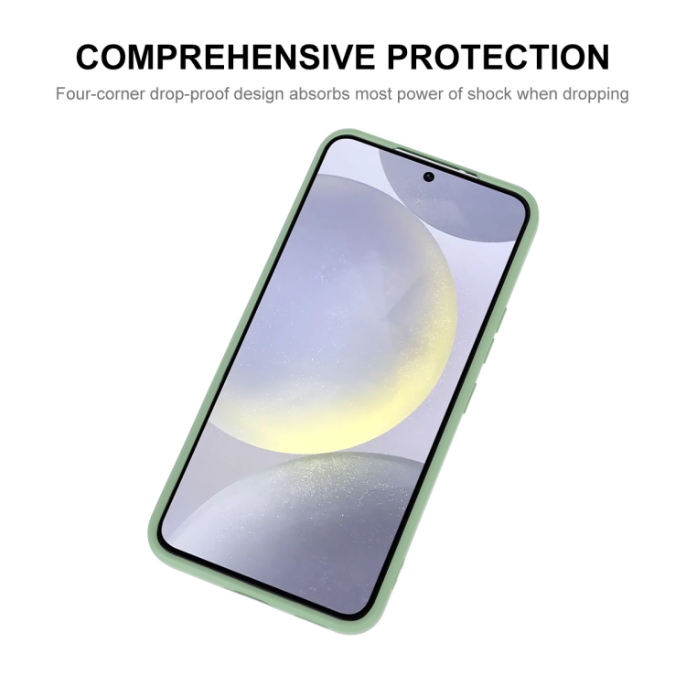 For Samsung Galaxy S25+ 5G ENKAY Liquid Silicone Soft Shockproof Phone Case(Light Green) For Samsung Galaxy S25+ 5G ENKAY Liquid Silicone Soft Shockproof Phone Case(Light Green)