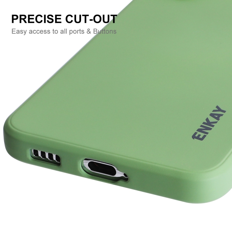 For Samsung Galaxy S25+ 5G ENKAY Liquid Silicone Soft Shockproof Phone Case(Light Green) For Samsung Galaxy S25+ 5G ENKAY Liquid Silicone Soft Shockproof Phone Case(Light Green)