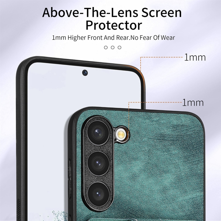 For Samsung Galaxy S23+ 5G Retro Skin-feel Ring Card Wallet Phone Case(Green) For Samsung Galaxy S23+ 5G Retro Skin-feel Ring Card Wallet Phone Case(Green)