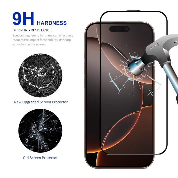 For iPhone 16 Pro Max ENKAY Easy Install High Alumina Silicon Full Glass Film For iPhone 16 Pro Max ENKAY Easy Install High Alumina Silicon Full Glass Film