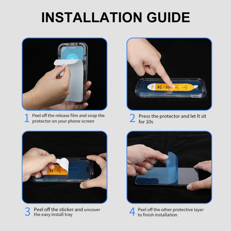 For iPhone 16 Pro Max ENKAY Easy Install High Alumina Silicon Full Glass Film For iPhone 16 Pro Max ENKAY Easy Install High Alumina Silicon Full Glass Film
