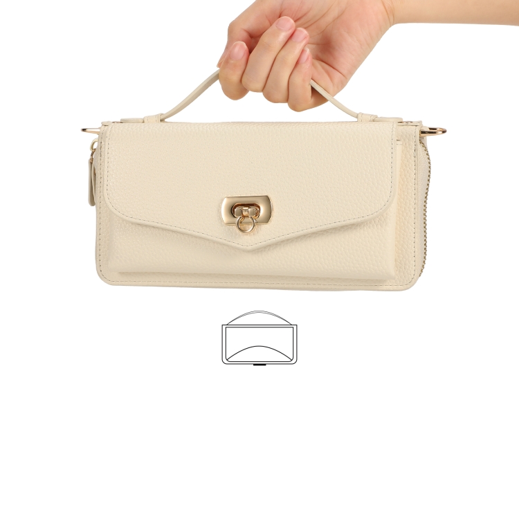 For Samsung Galaxy S24 5G Crossbody Multi-functional Zipper Wallet Litchi Leather Phone Case(Beige) For Samsung Galaxy S24 5G Crossbody Multi-functional Zipper Wallet Litchi Leather Phone Case(Beige)