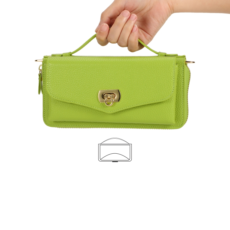 For Samsung Galaxy S23+ 5G Crossbody Multi-functional Zipper Wallet Litchi Leather Phone Case(Green)
