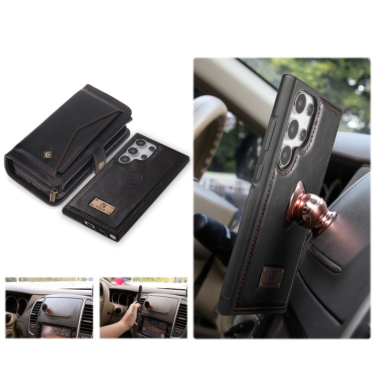 For Samsung Galaxy S24 5G Multi-functional Zipper Wallet Leather Phone Case(Black)