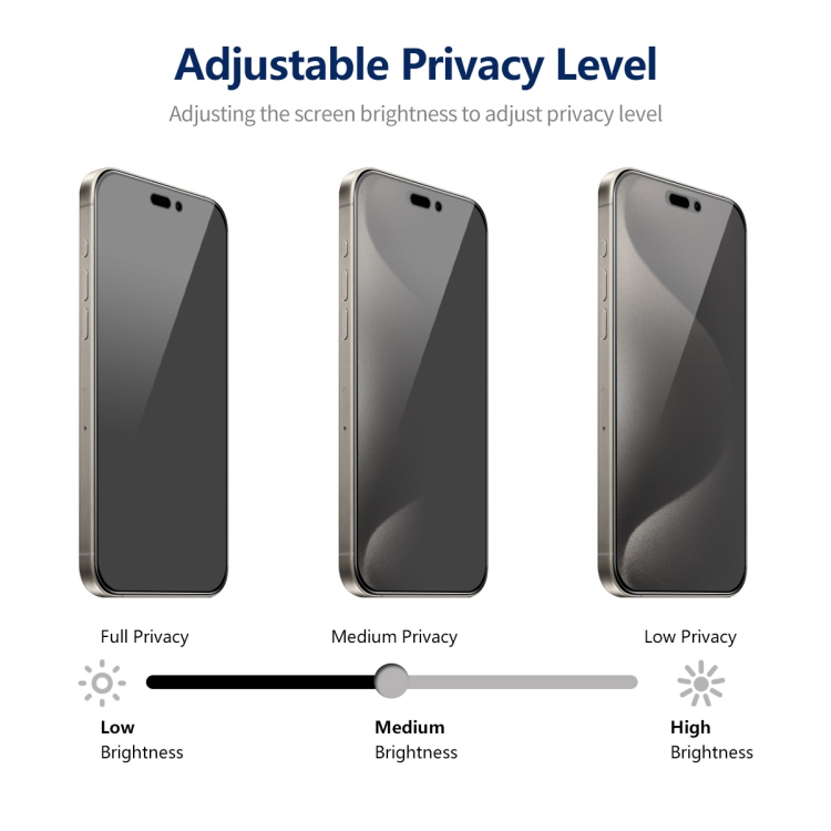 For iPhone 15 Pro 5pcs ENKAY Hat-Prince 360 Degree Anti-peeping Privacy Full Screen Tempered Glass Film For iPhone 15 Pro 5pcs ENKAY Hat-Prince 360 Degree Anti-peeping Privacy Full Screen Tempered Glass Film