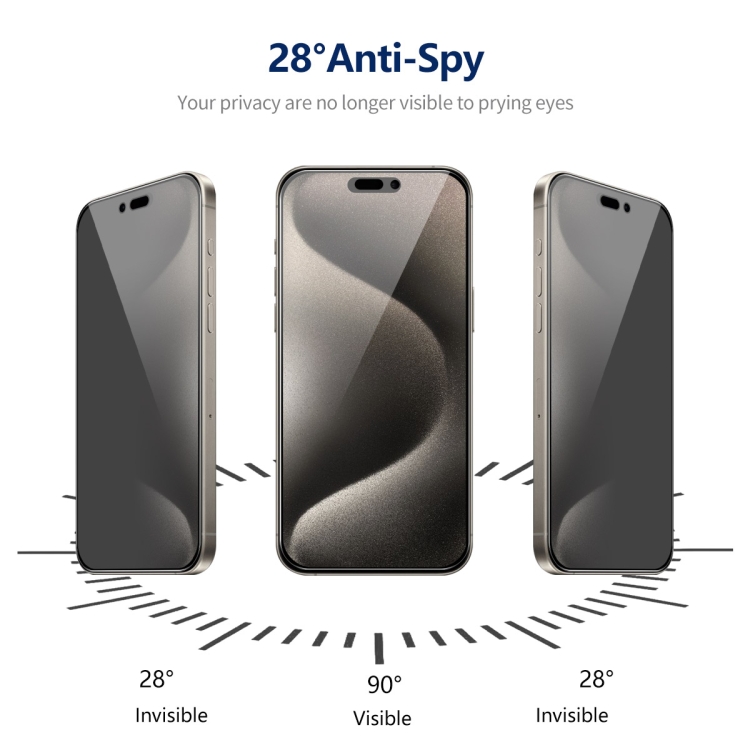 For iPhone 15 Pro 5pcs ENKAY Hat-Prince 360 Degree Anti-peeping Privacy Full Screen Tempered Glass Film For iPhone 15 Pro 5pcs ENKAY Hat-Prince 360 Degree Anti-peeping Privacy Full Screen Tempered Glass Film