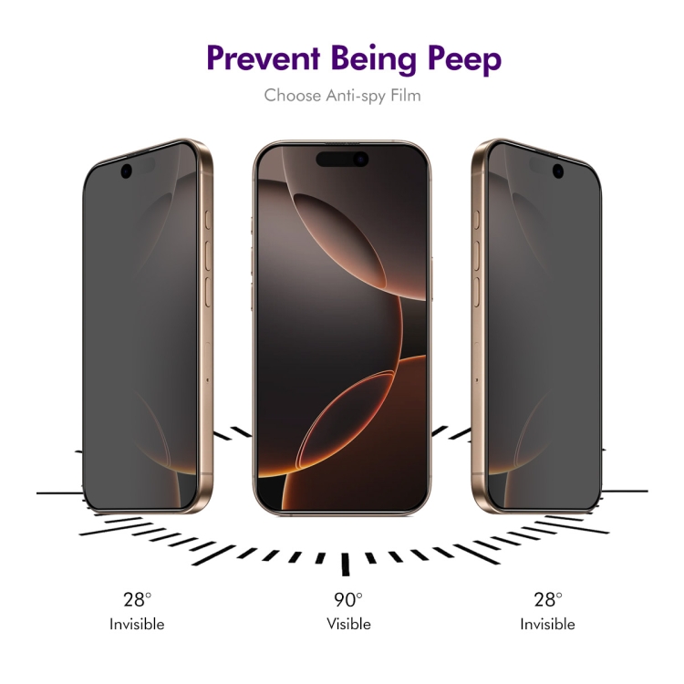 For iPhone 16 Pro Max ENKAY Easy Install Anti-peeping Privacy Full Screen Tempered Glass Film For iPhone 16 Pro Max ENKAY Easy Install Anti-peeping Privacy Full Screen Tempered Glass Film