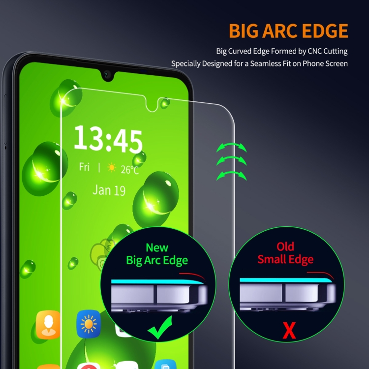Protector de cristal templado Arc Edge para la pantalla del iPhone 13 Mini  - Dealy