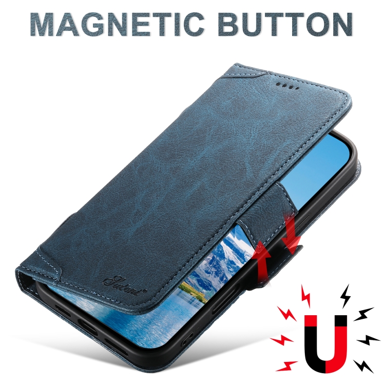 For iPhone 16 Plus SUTENI J07 Multifunctional Horizontal Flip Magsafe Leather Phone Case(Blue) For iPhone 16 Plus SUTENI J07 Multifunctional Horizontal Flip Magsafe Leather Phone Case(Blue)